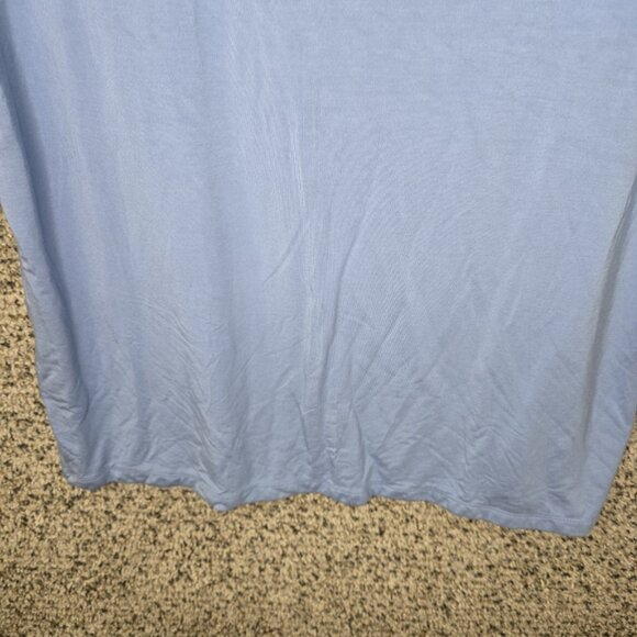 Talbots Top Womens Plus 1X Blue‎ Scoop Neck Short Sleeve Tee Stretch Casual - Picture 5 of 7